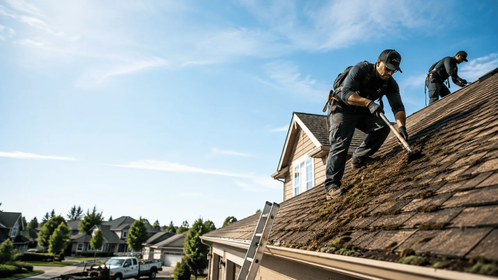 Roof Moss Removal in Falls, PA near me